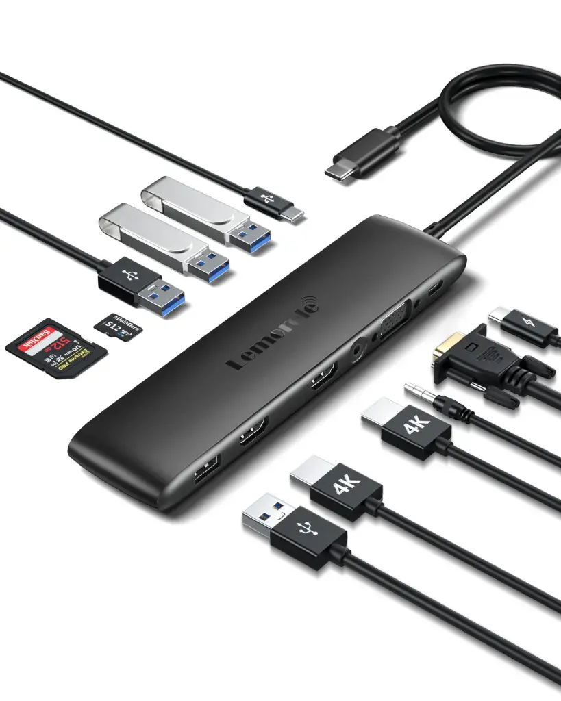 Lemorele TC97 – Estación Docking USB-C 12 en 1