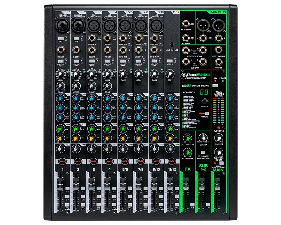 CONSOLA 12 CANALES C/FX USB ProFX12v3 MACKIE