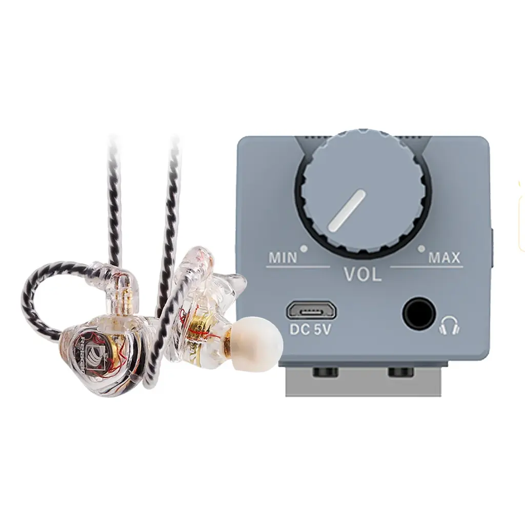 Pack de Monitoreo Relacart EA225 + Donner EM1 Audifonos In ear + Amplificador de Audífonos