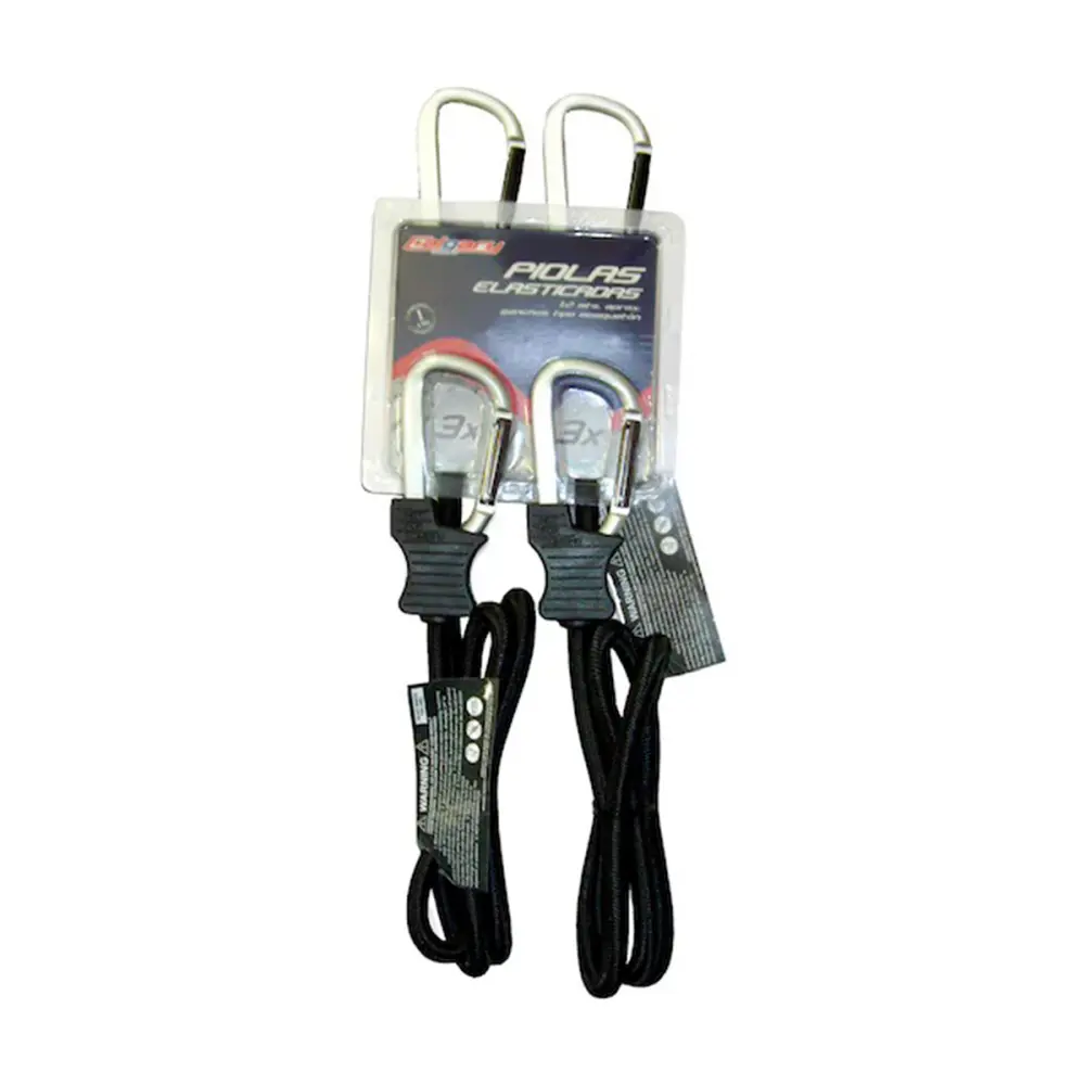 Pack 2 piolas elasticadas con mosqueton Calgary