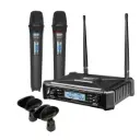 Micrófono Inalámbrico Doble SKP UHF 600 Pro