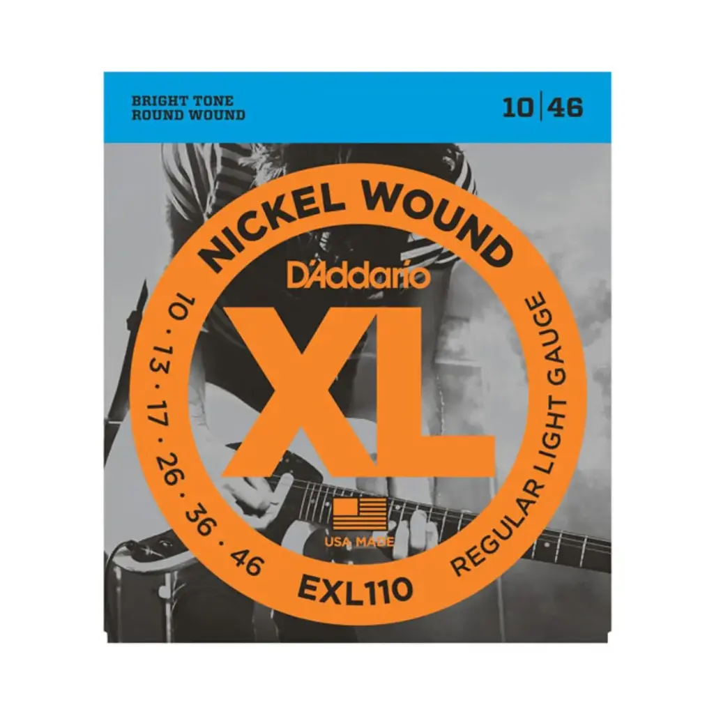 Set de cuerdas Daddario para guitarra eléctrica EXL110 .010-.046