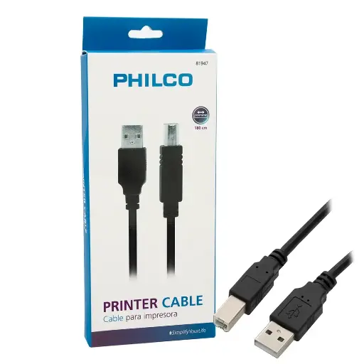Cable Philco para impresora 1,8mts