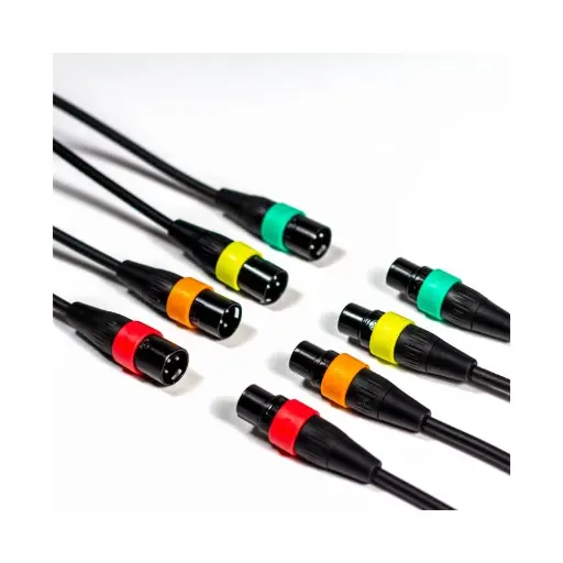 Zoom XLR-4c/CP Pack de 4 Cables Micrófono Con Anillos de Colores