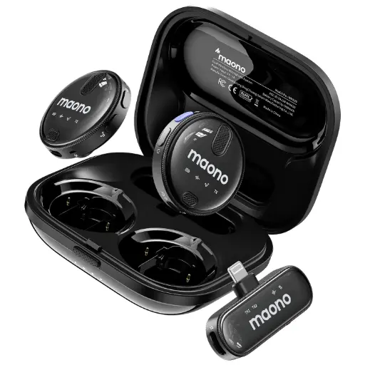  Microfono Lavalier Maono WM620 PB2 doble lightning iphone