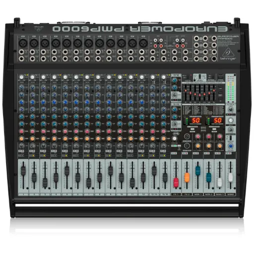 Mixer con power Behringer PMP6000 de 1600W