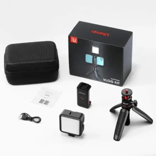 Ulanzi Vlog Kit 7 Trípode, Luz y Soporte de Teléfonos