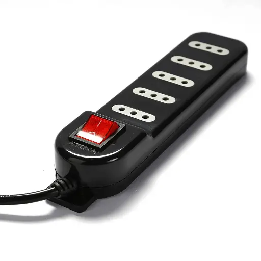 Alargador Zapatilla Switch 5 Posiciones 5 Metros Negro
