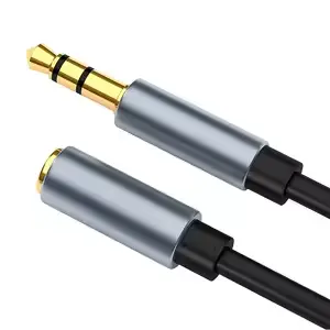 Cable de extensión de audio auxiliar macho a hembra de 3,5 mm
