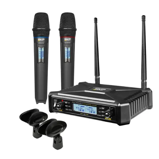 Micrófono Inalámbrico Doble SKP UHF 600 Pro