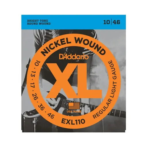 Set de cuerdas Daddario para guitarra eléctrica EXL110 .010-.046
